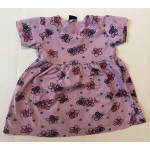 Vintage Honors Baby 100% Cotton Purple Daisies Dress Girls Sz 24mths Made In USA